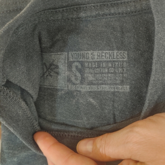 Young & Reckless Cult Champions Graphic Tee Gray Green Unisex Small S - Picture 5 of 5